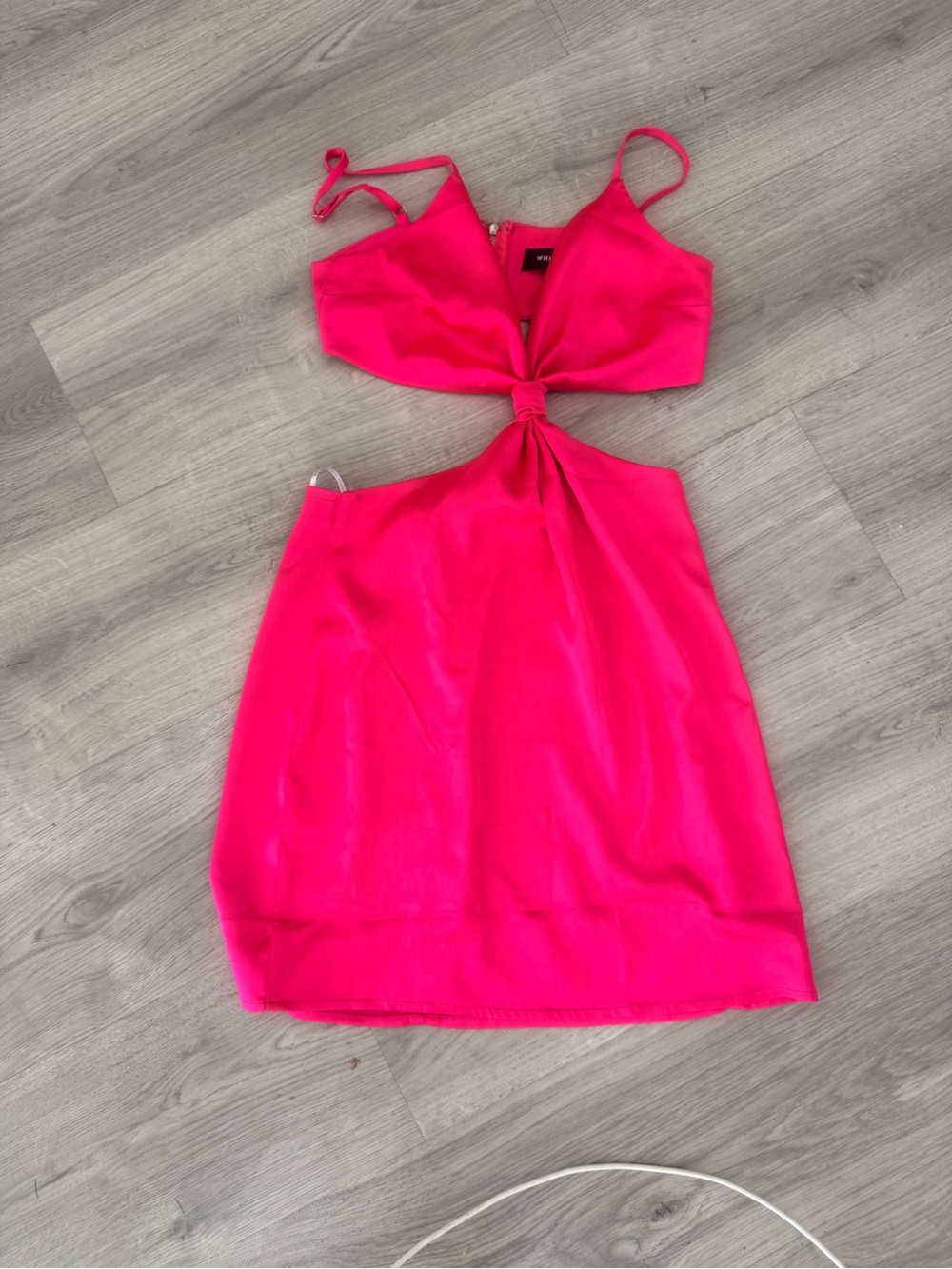 Whitefox Hot pink cutout dress xs